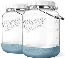 2 Pack Large Glass Jars with