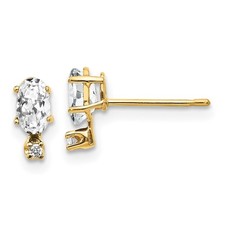 14k Diamond and 5x3 Oval