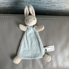 H&M Bunny Rabbit COMFORTER SOFT CUDDLE TOY BLANKIE DOUDOU BABY bnwot striped
