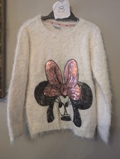 Girl Minnie Jumper white 5-6yrs