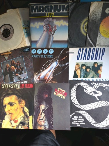 Rock metal vinyl singles - vinyl,