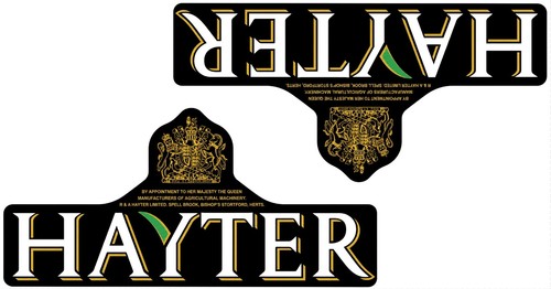 Hayter lawn mower stickers - lawn,