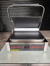 Commercial Panini Contact Grill Double Flat