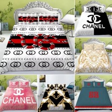Letter-Printed Quilt/Duvet/ Cover Set Bedding Set Pillowcase Single King Size UK
