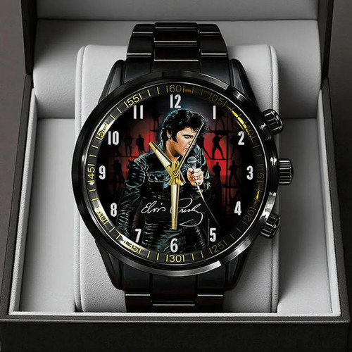 Elvis presley black stainless - presley,