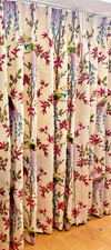 Nina Campbell Paradiso NCF3940-03 Embroidered Curtains – 208cm Drop – Interlined