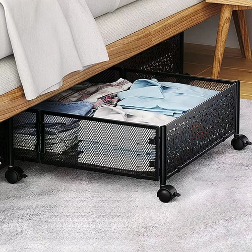 Large under bed organizer cart - under,