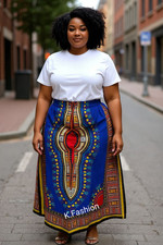 African Printed New Dashiki Maxi Skirt High Waist Maxi Women Clothing Long Skirt