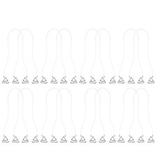 10 Pairs Clear Straps for