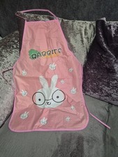 Korean Version Of Cute Apron kids Kitchen Sleeveless Apron With rabbit 
