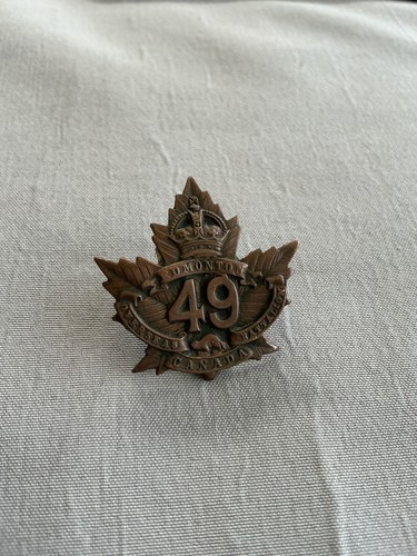 Ww1 canadian badge 49th - badge,
