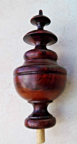 Longcase clock wooden finial