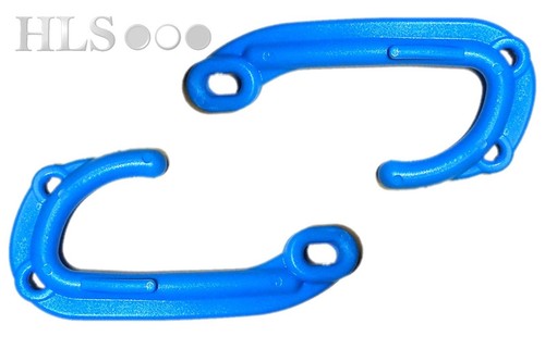 Blue plastic creel hooks - 10,