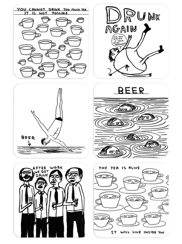 David shrigley coaster drinks - david,