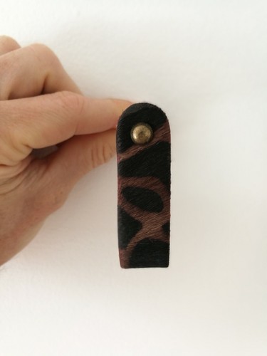 Giraffe print leather drawer - giraffe,