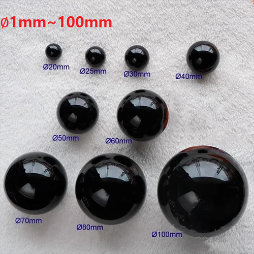 Black crystal balls - crystal, bead