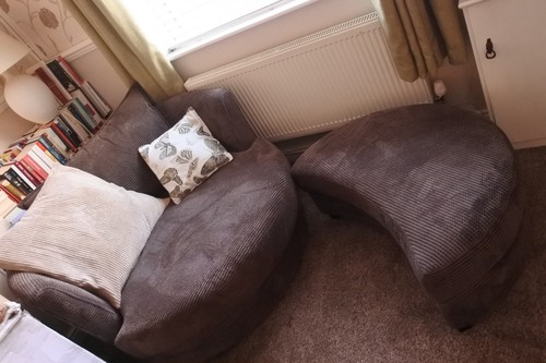 Dfs round swivel rotating sofa - swivel,