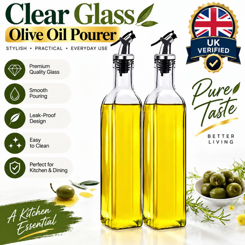 Clear glass olive - olive, oil