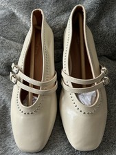 River Island Cream Studded Mary Jane Shoes - New - Size 6
