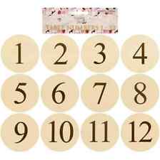 Wedding Table Numbers 1-12 Table Plan Birthday Engagement Party IVORY WHITE