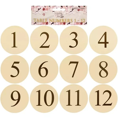 Wedding table numbers 12 - table,