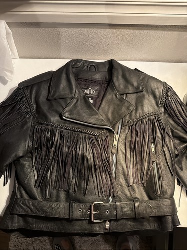 Vintage mob leather motorcycle - vintage,
