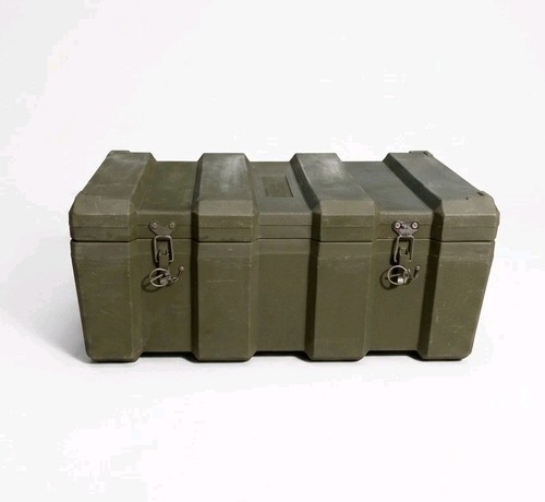 Army military shipping trunk - army,