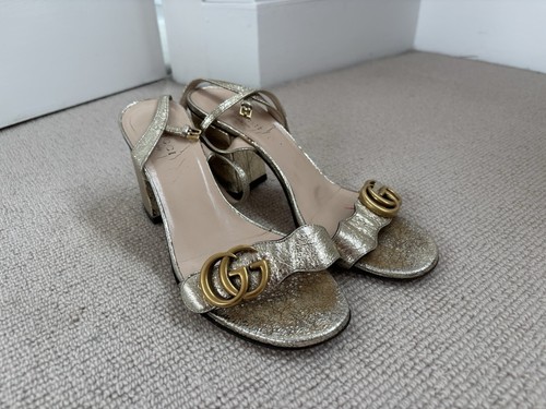 Gold gucci marmont heeled - gold,