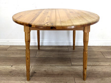 DINING TABLE Classic Pine Small Circular Tabletop Detachable Spindle Legs