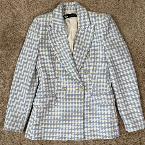 Zara blazer womens blue - zara,