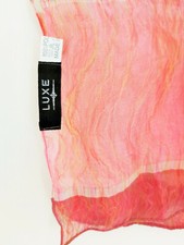 LUXE Pink/ Peach/Red/Yellow Organza Shawl/Wrap