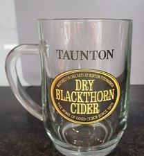 Vintage 1976 Dry Blackthorn Cider Pint Glass Tankard.