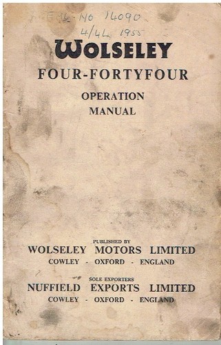 Wolseley four fortyfour - wolseley, 4/44