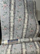 1x Roll Vintage Art Deco Floral Vinyl Pasted Wallpaper By Sloane - 12 Avaliable