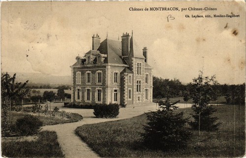 Old postcard chateau - old,