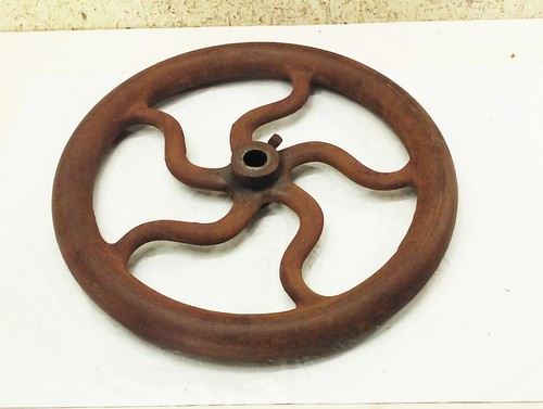 Vtg antique hand crank - , post