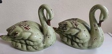 Vtg Pair Of SWAN Nesting Bird