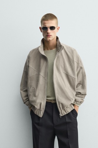Zara men relaxed fit taupe - men’s,