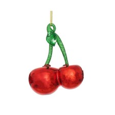 Cherries Glass Bauble Red