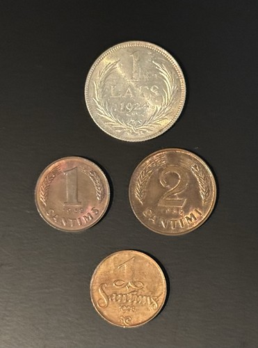 Unc set latvian coins - of,