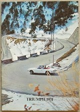 TRIUMPH Cars Sales Brochure 1971 Ref 452/1070/ENG TOLEDO 2.5PI Stag TR6 GT6 +