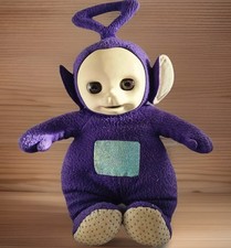 Vintage 1996 Original Teletubby Tinky Winky Purple soft toy Eyes Close