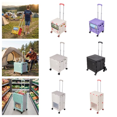 Folding shopping trolley - folding,