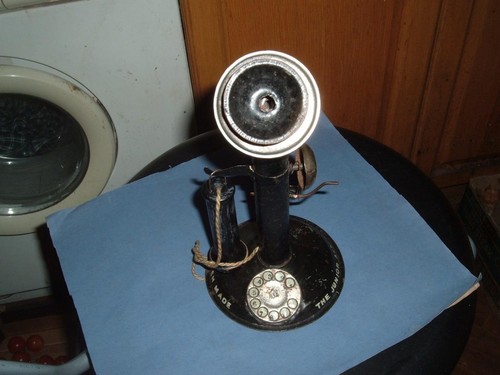 Vintage tinplate candlestick - vintage,