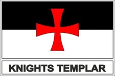 Sticker flag knight templar - flag,