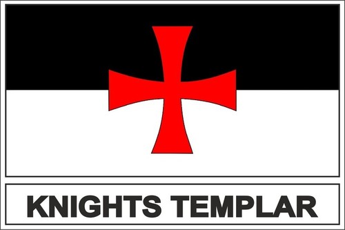 Sticker flag knight templar - flag,
