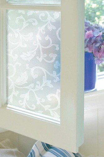 Tapestry etched glass window - tapestry,