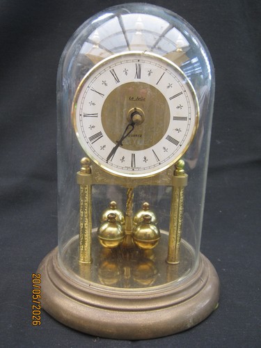 Battery clock with glass - with,