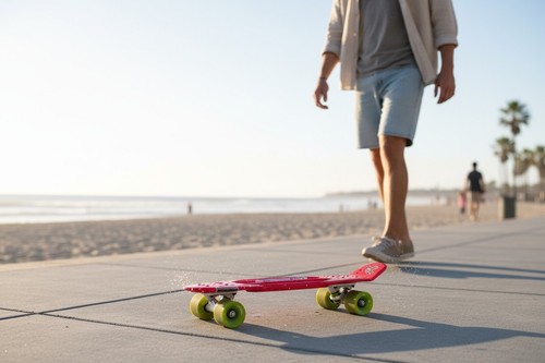 Red street skateboard - d, /