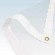 Glass Clear Heavy Duty PVC Tarpaulin Market Stall Cover Chicken Run Garden DIY